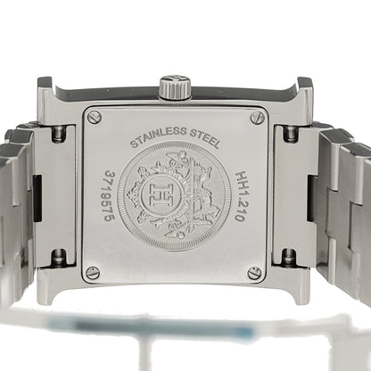 Hermes Stainless Steel Diamond Mother of Pearl 21mm Heure H Hour Quartz Watch 4 of 5