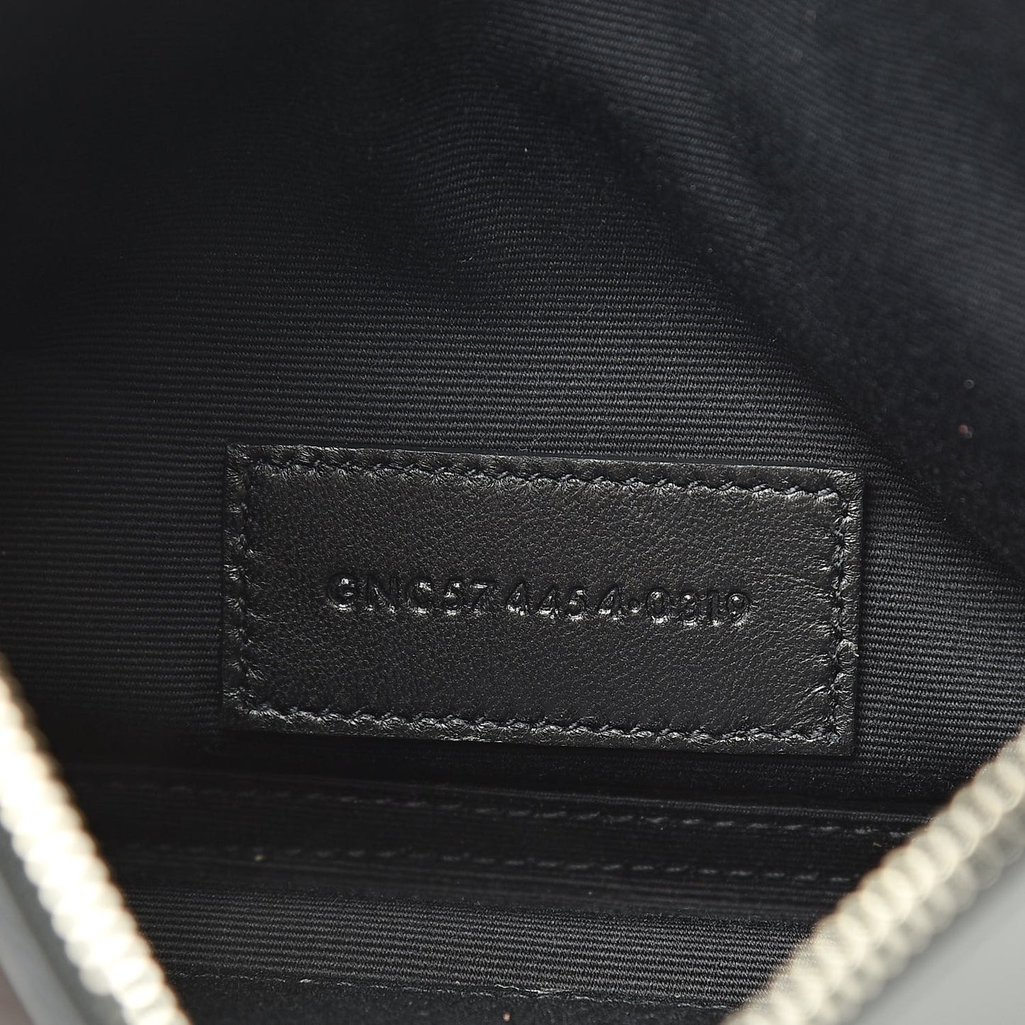 Smooth Calfskin Monogram Zip Bill Pouch Black