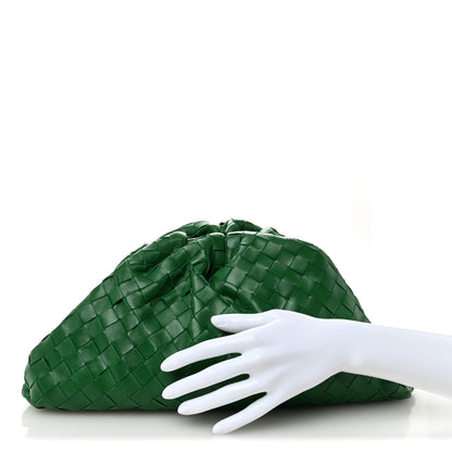 Bottega Veneta Nappa Maxi Intrecciato The Pouch Oversized Clutch Raintree 2 of 10