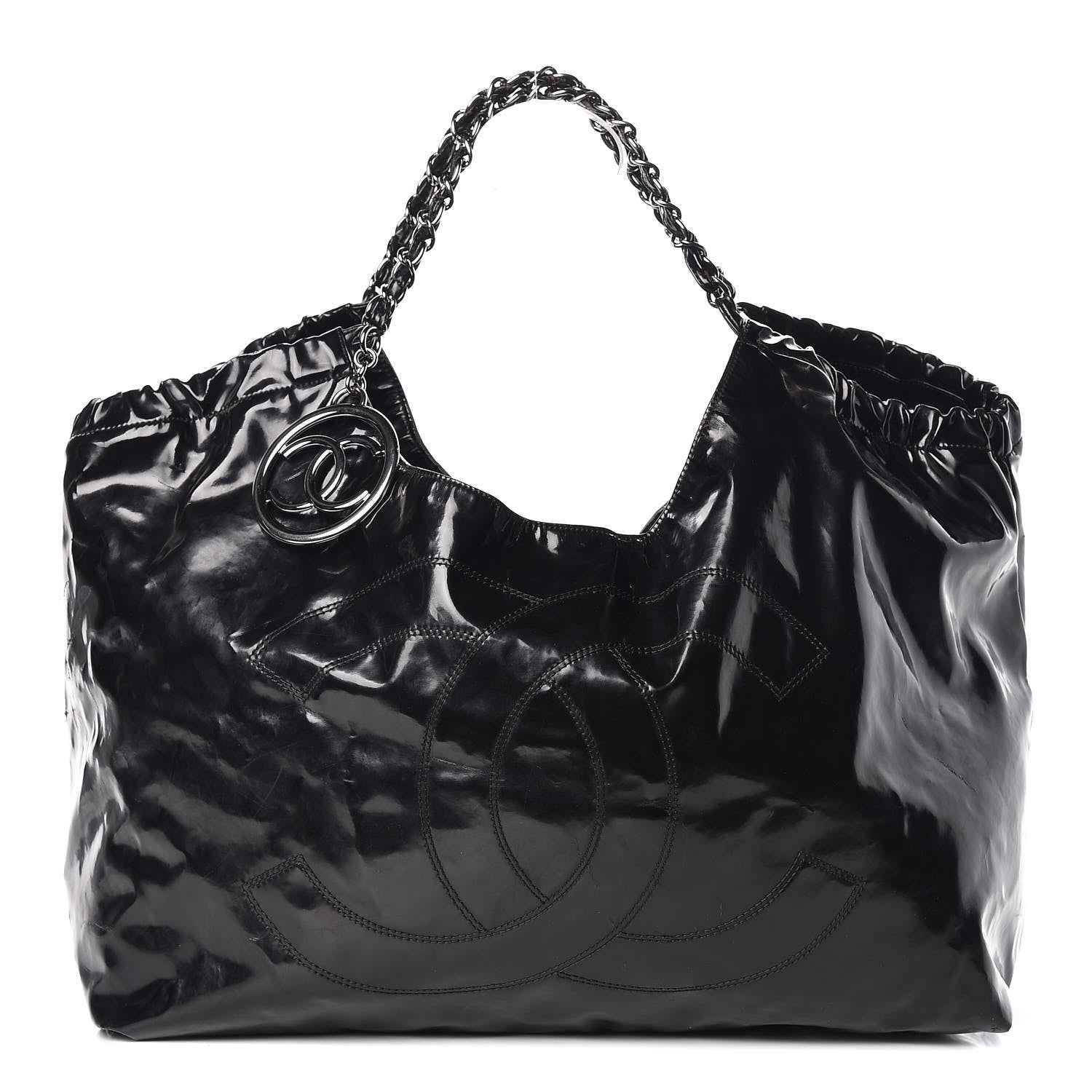 Chanel Vinyl XL Coco Cabas Black 1 of 18