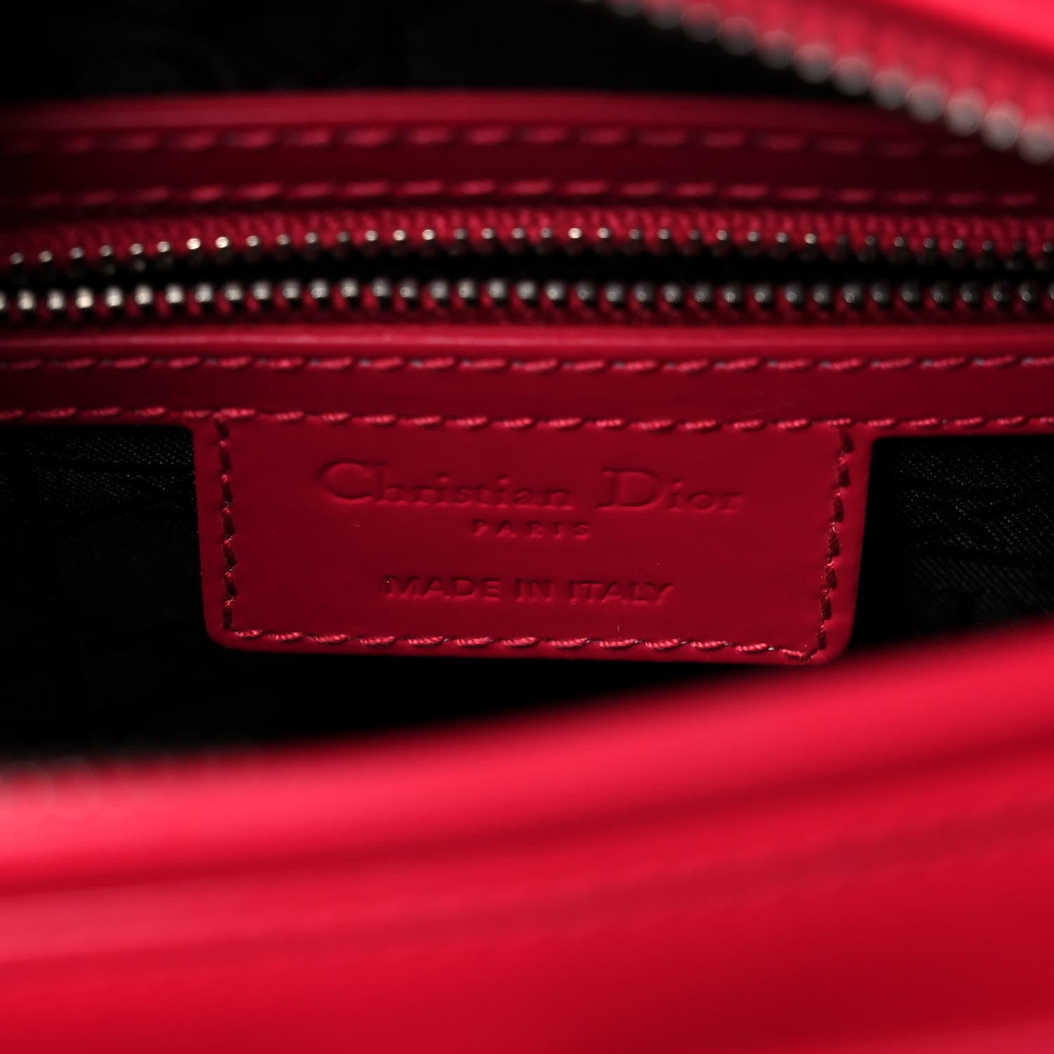 Christian Dior Patent Cannage Medium Lady Dior Red 6 of 17