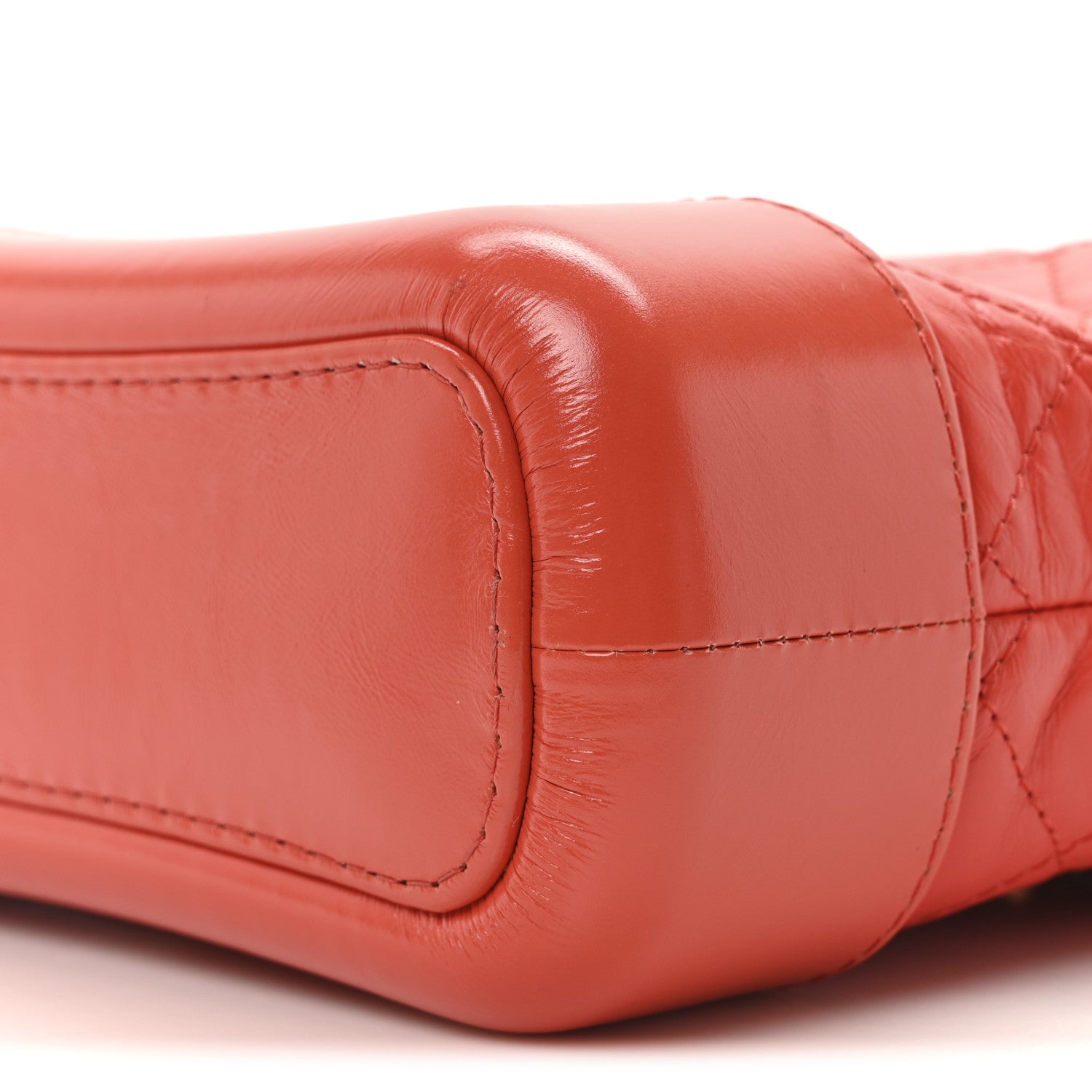 Chanel Aged Calfskin Quilted Small Gabrielle Hobo Coral 10 of 10