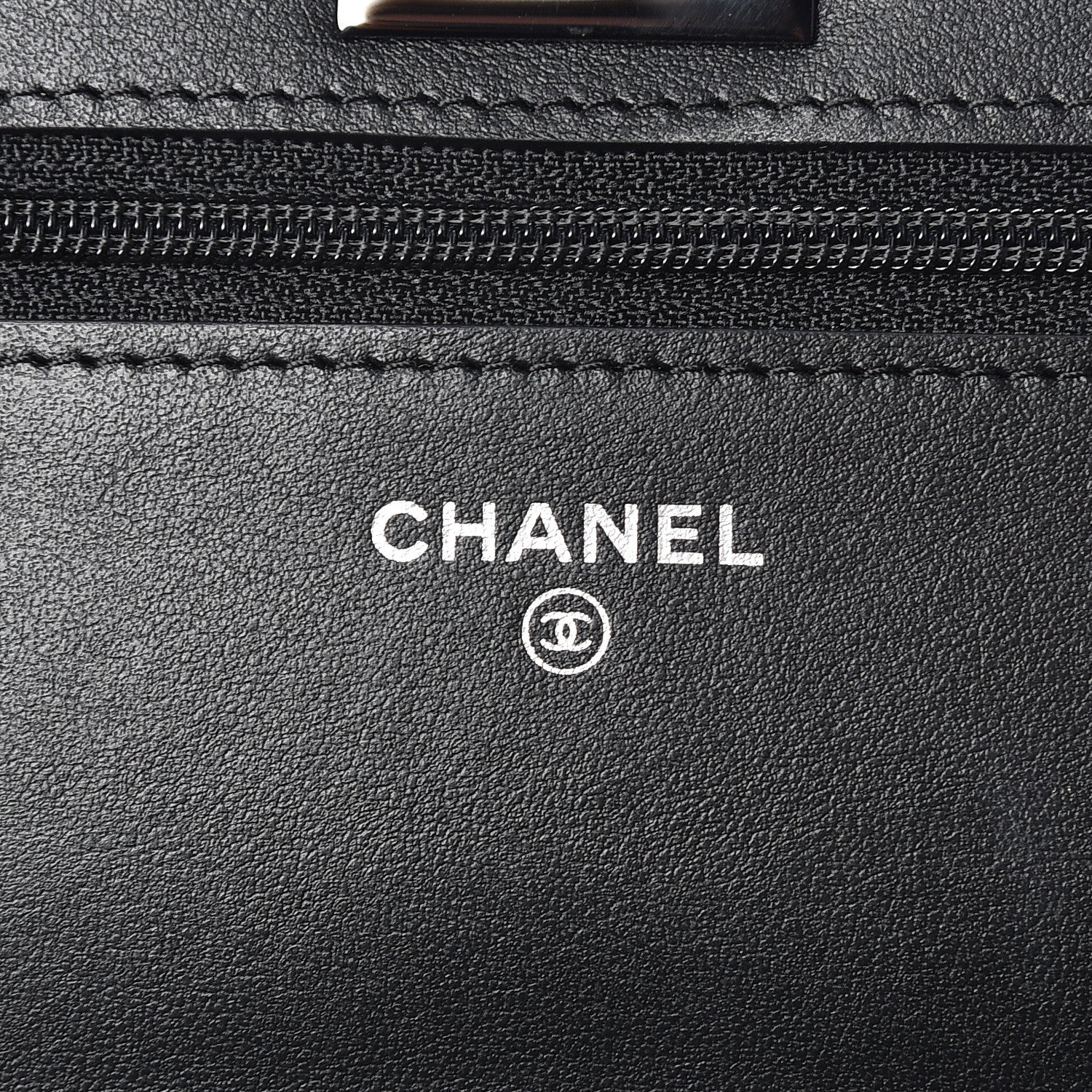 Chanel Aged Calfskin Chevron Quilted Reissue Wallet On Chain WOC So Black 6 of 9