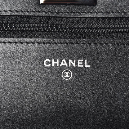 Chanel Aged Calfskin Chevron Quilted Reissue Wallet On Chain WOC So Black 6 of 9