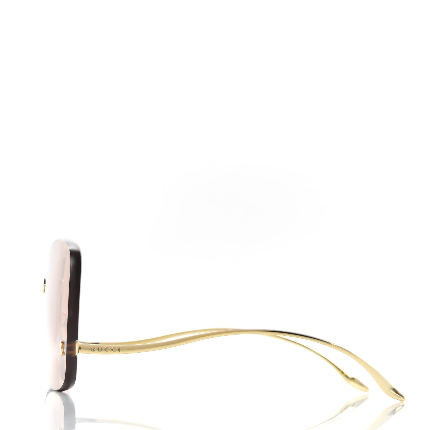 Gucci Rimless Sunglasses GG0355S Gold Flash Pink 3 of 9