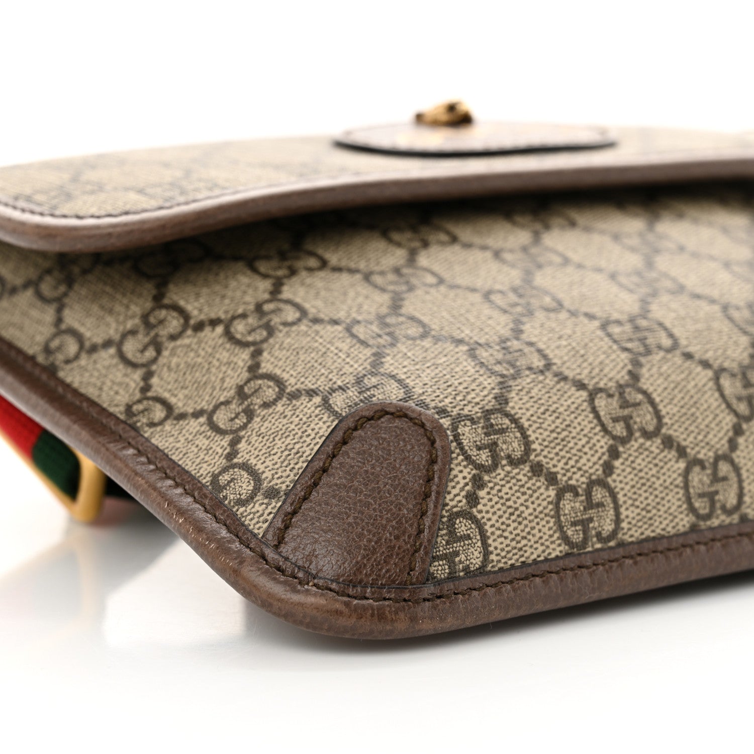 Gucci GG Supreme Monogram Neo Vintage Web Belt Bag Brown 9 of 13