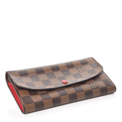 Louis Vuitton Damier Ebene Emilie Wallet Red 4 of 13