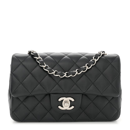 Chanel Lambskin Quilted Mini Rectangular Flap Black 1 of 10