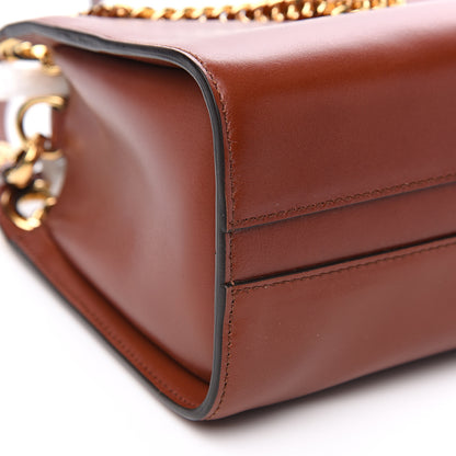 Chloe Shiny Calfskin Mini Annie Shoulder Bag Sepia Brown 6 of 7