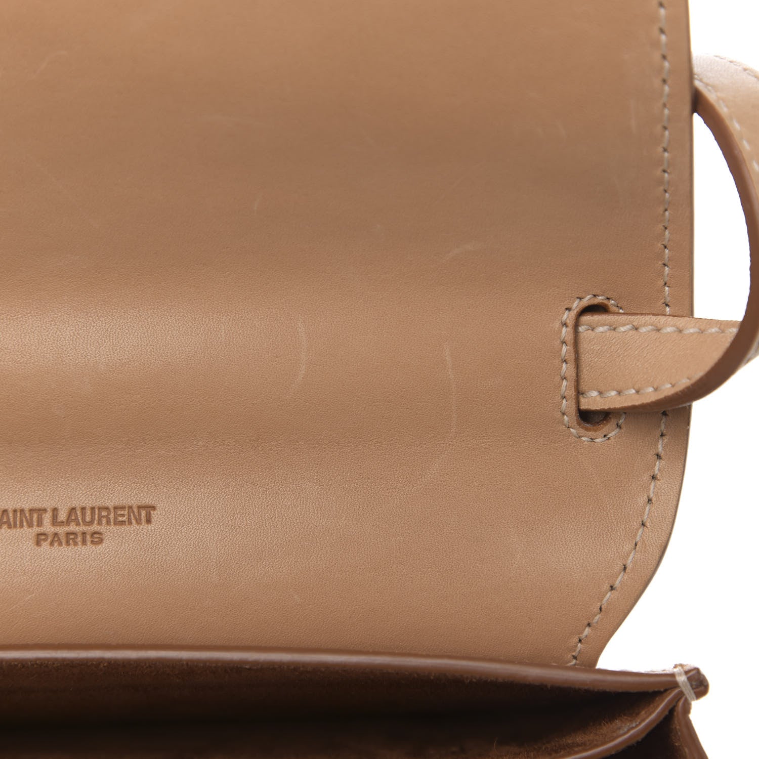 Saint Laurent Smooth Vintage Calfskin Small Kaia Satchel Brown Gold 8 of 14