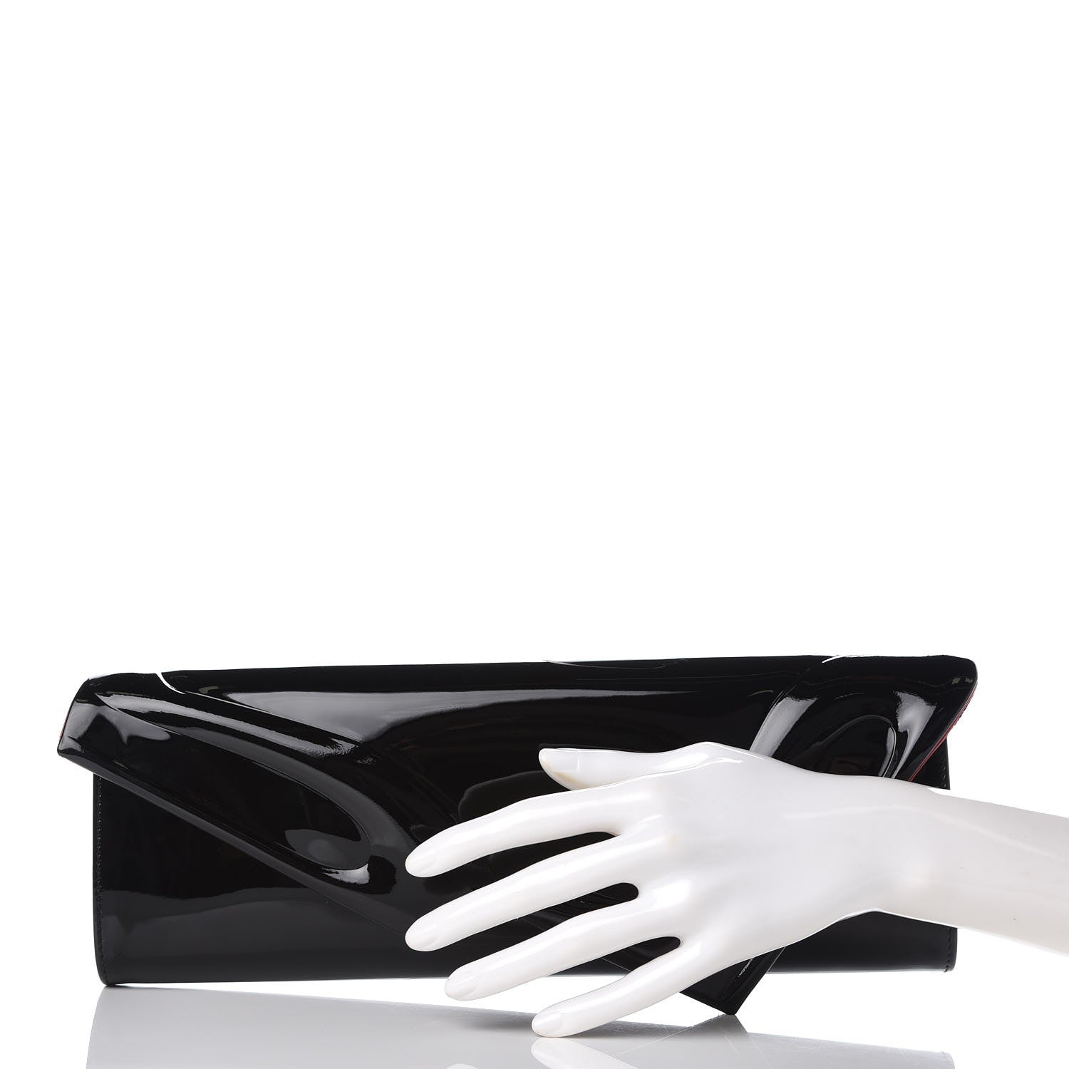 Christian Louboutin Patent So Kate Baguette Clutch Black 2 of 8