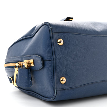 Prada Saffiano Lux Bowler Blue 10 of 17