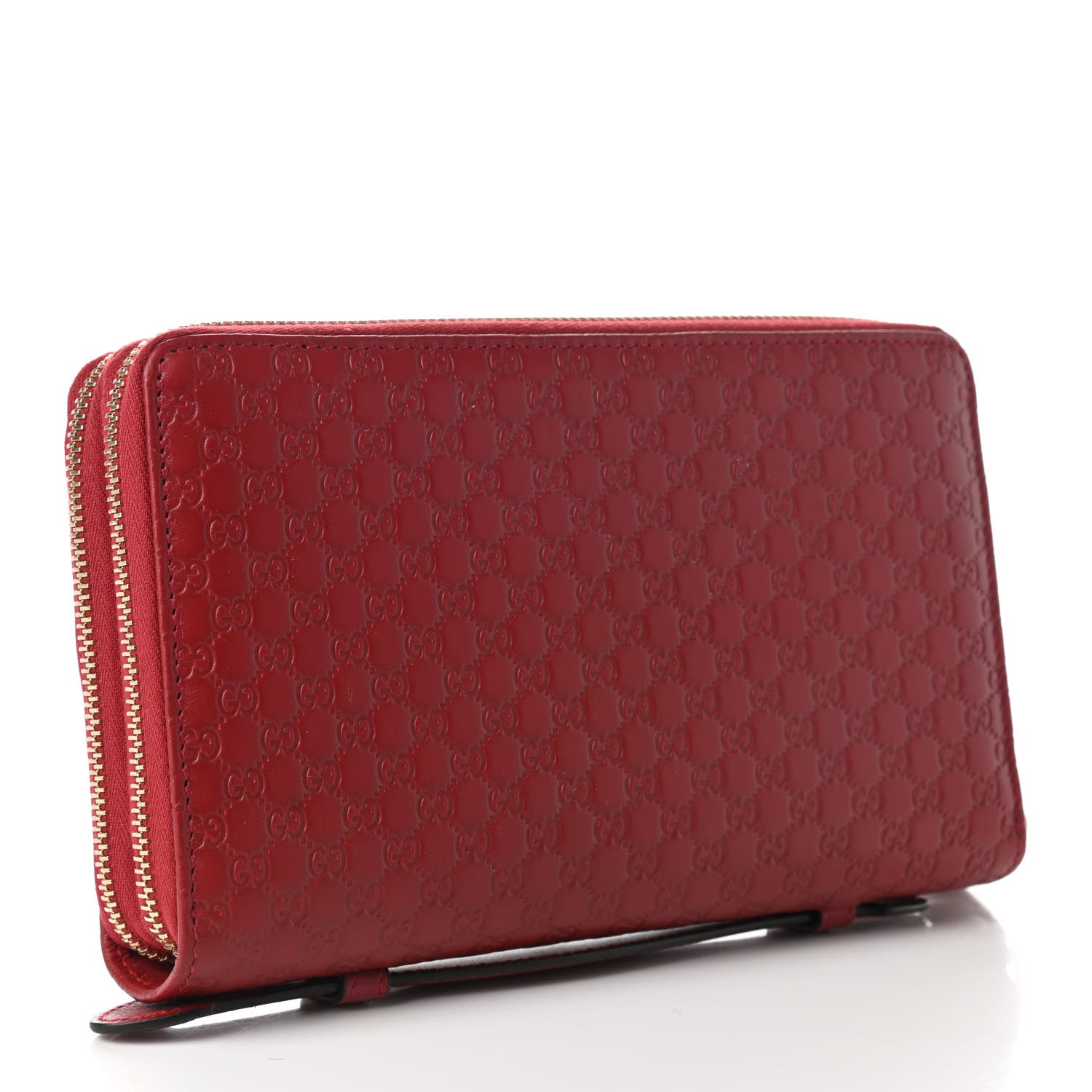 Gucci Microguccissima Zip Around Top Handle Travel Wallet Red 3 of 9
