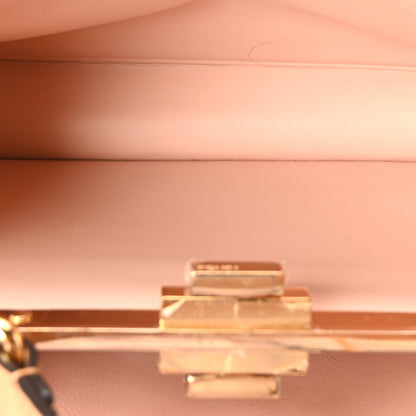 Fendi Vitello Seta Shiny Nappa Medium Peekaboo I SEE U Satchel Miele Scuro Light Rose 5 of 9