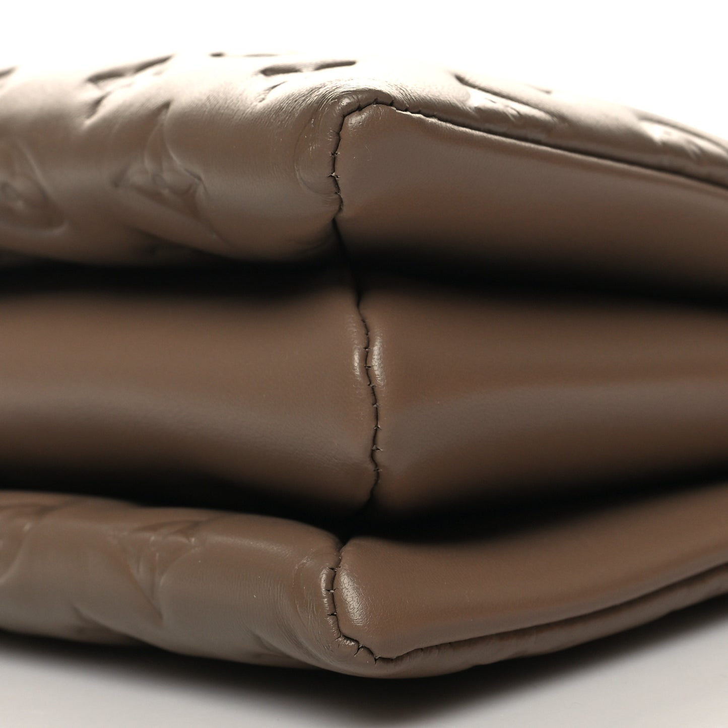Lambskin Embossed Monogram Coussin PM Taupe