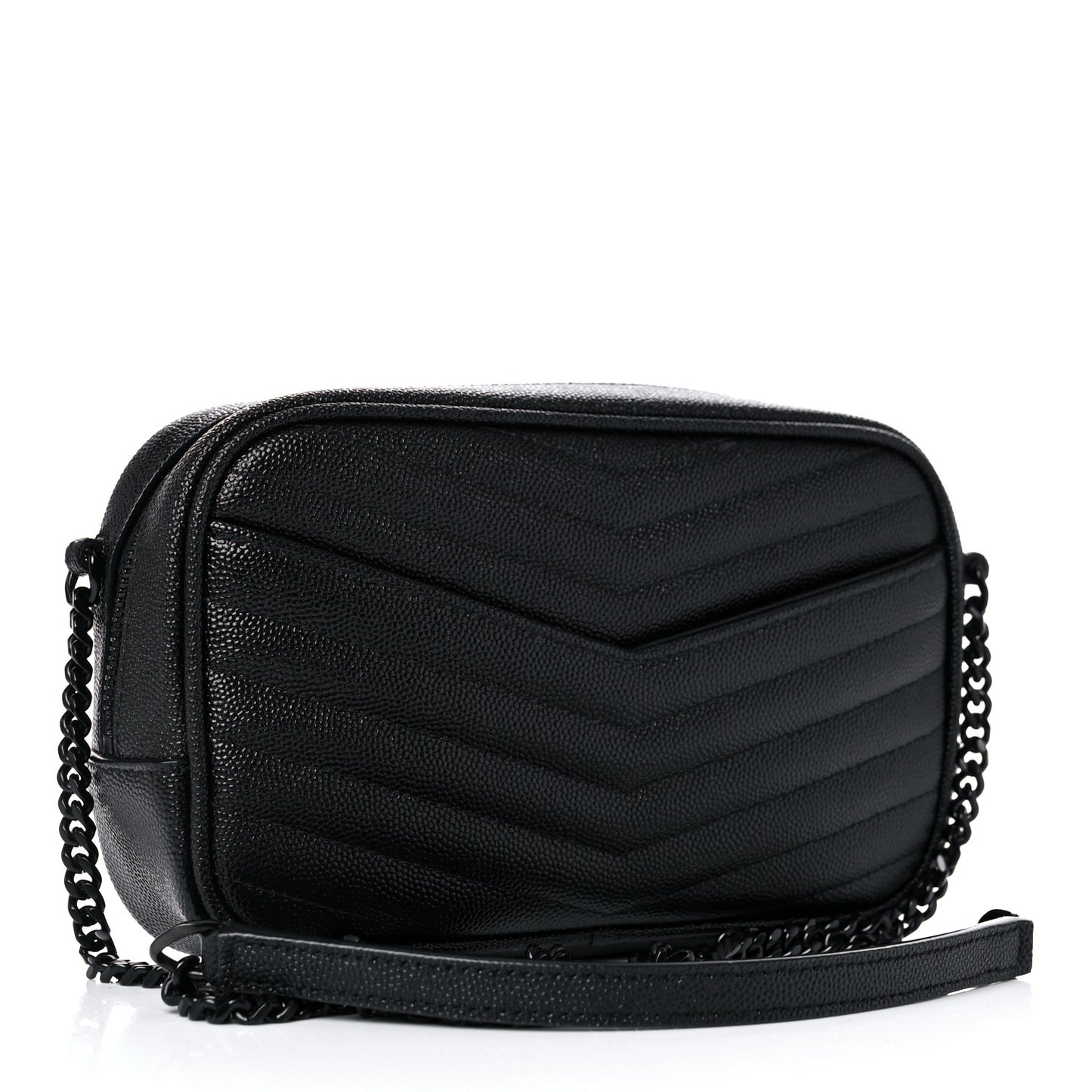 Grain De Poudre Matelasse Monogram Mini Lou Camera Bag Black