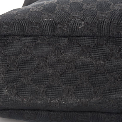 Gucci Monogram Medium Horsebit Chain Hobo Black 15 of 17