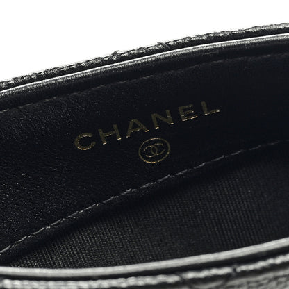 Chanel Caviar Quilted French New Wave Phone Holder With Chain Black 6 of 9