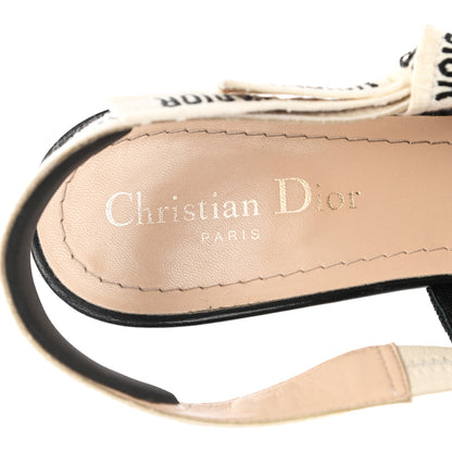 Christian Dior Technical Canvas Ribbon J Adior Slingback 65mm Pumps 40 Black 7 of 15