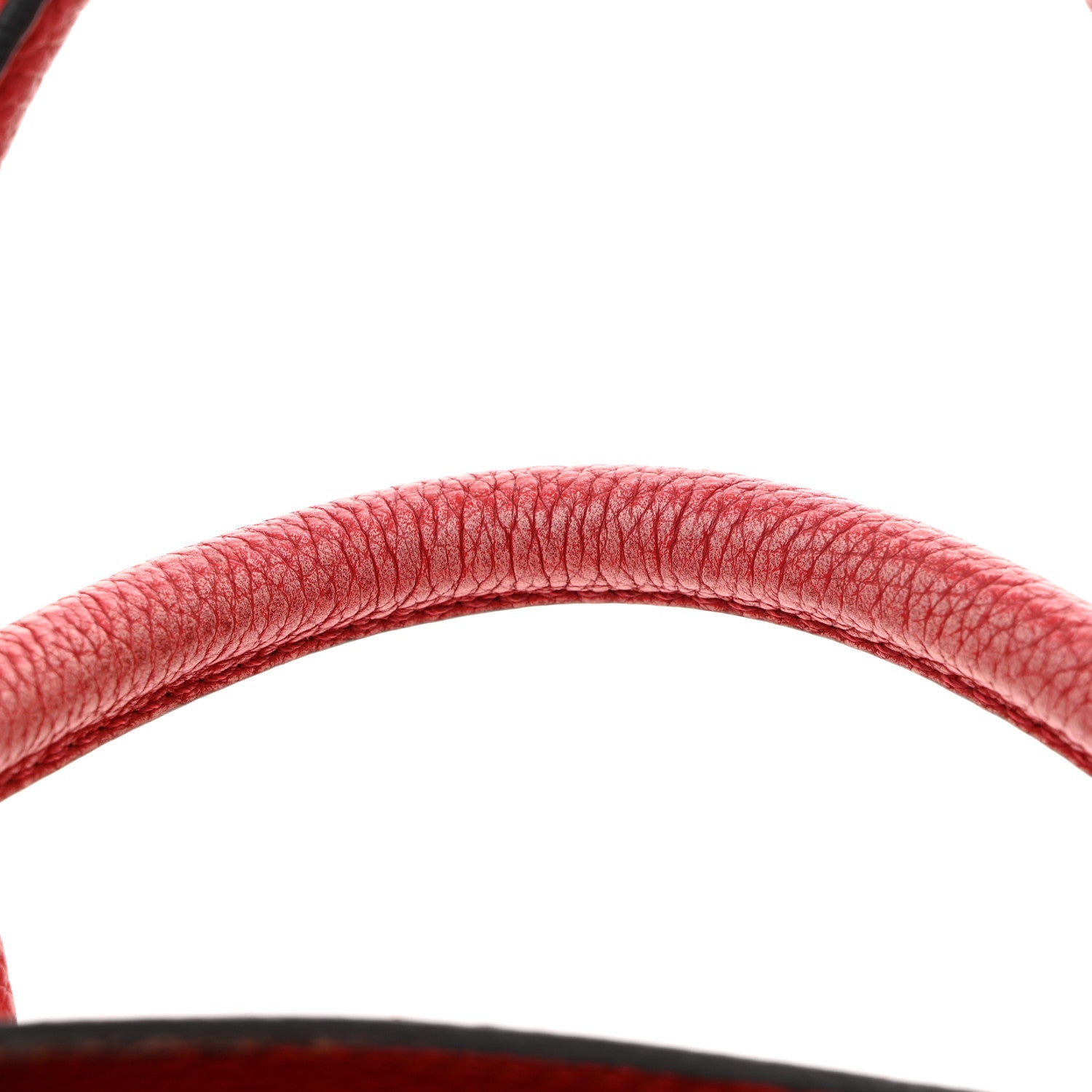 Celine Drummed Calfskin Micro Luggage Red 14 of 14