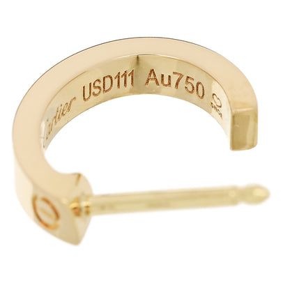Cartier 18K Yellow Gold Small LOVE Hoop Earrings 5 of 6