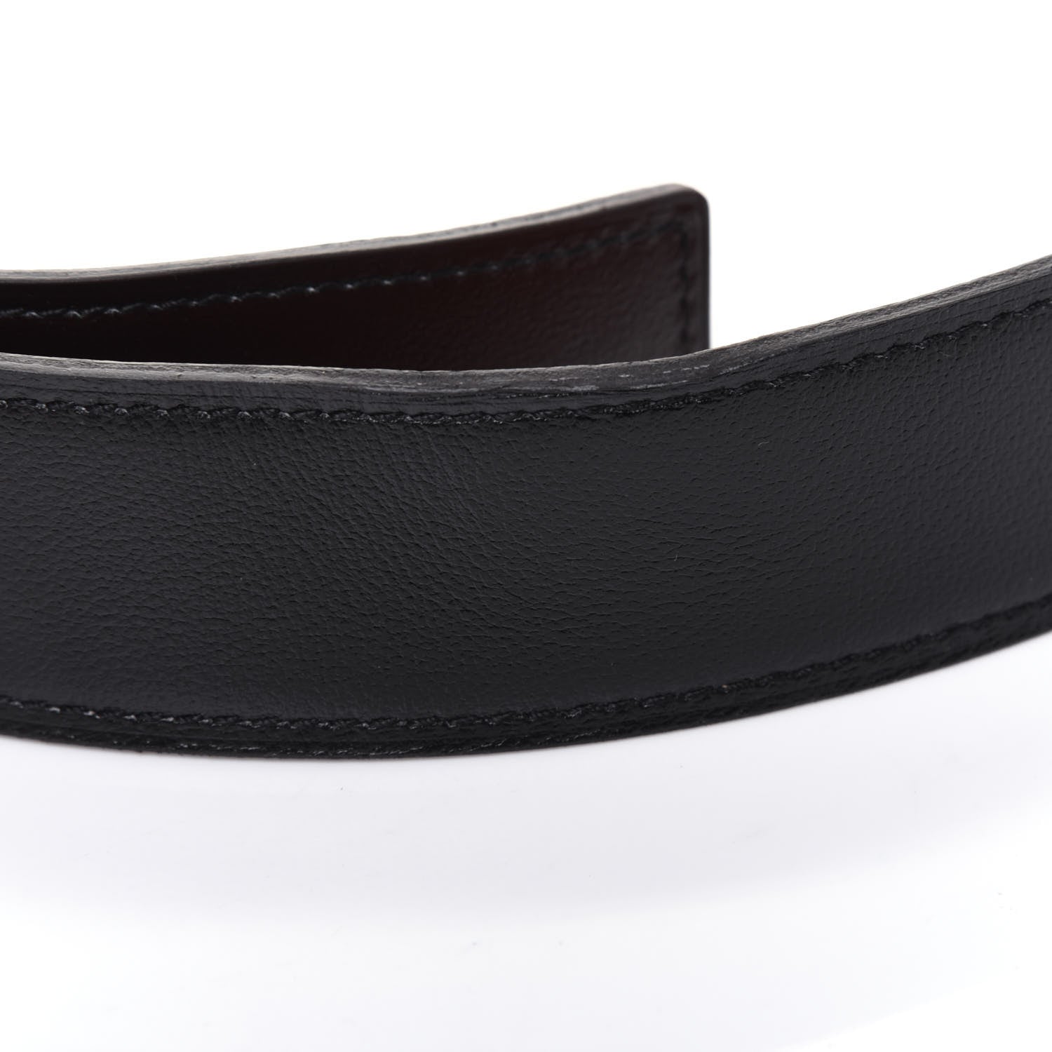 Hermes Box Togo 32mm Guilloche H Belt 90 Black Orange 6 of 11
