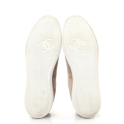 Chanel Suede Calfskin Womens Sneakers 39 Dark Beige 6 of 11