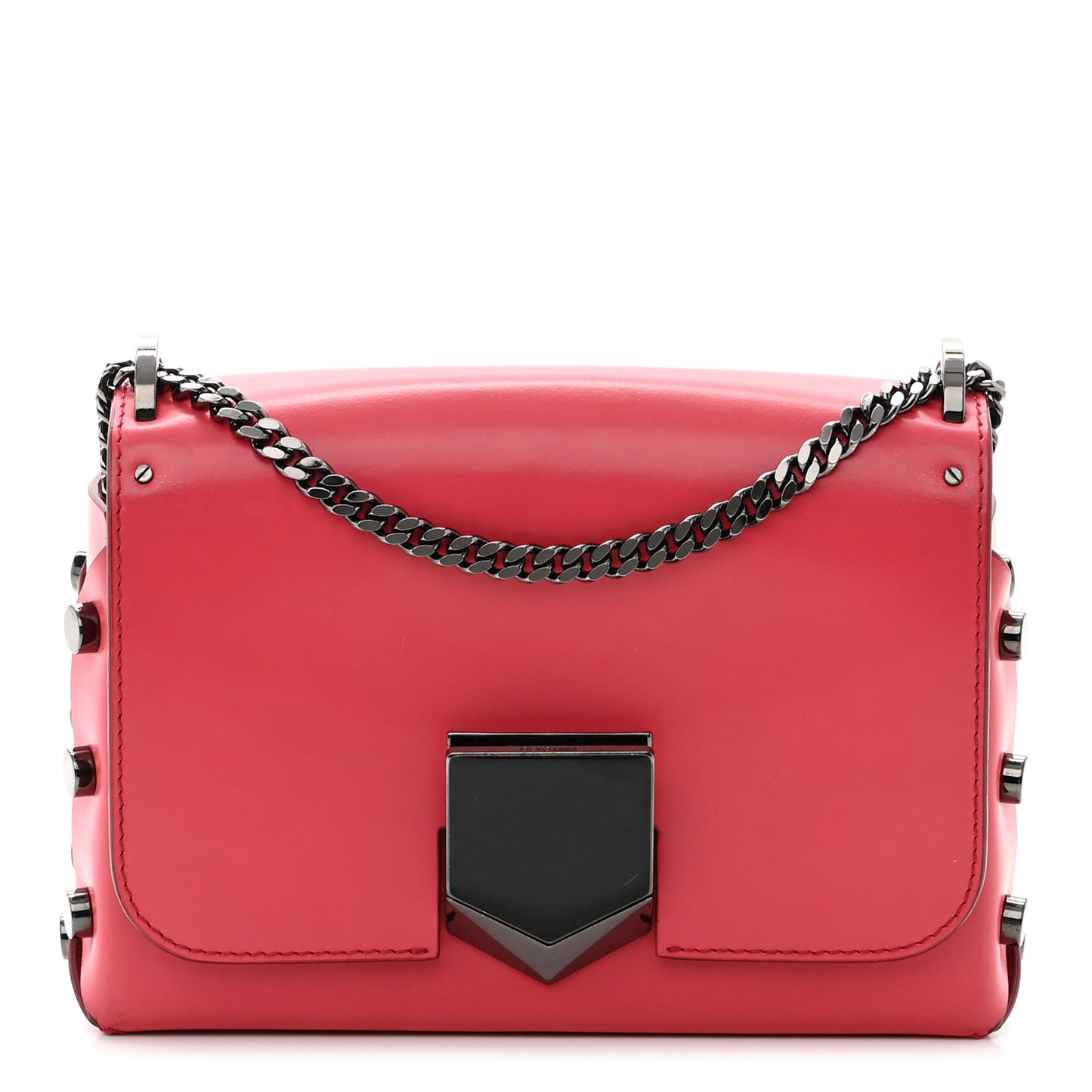 JIMMY CHOO Spazzolato Lockett Petite Shoulder Bag Dahlia