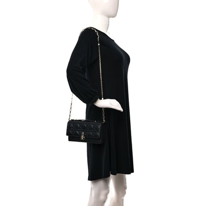 Christian Dior Lambskin Cannage Mini My Dior Bag Black 2 of 9