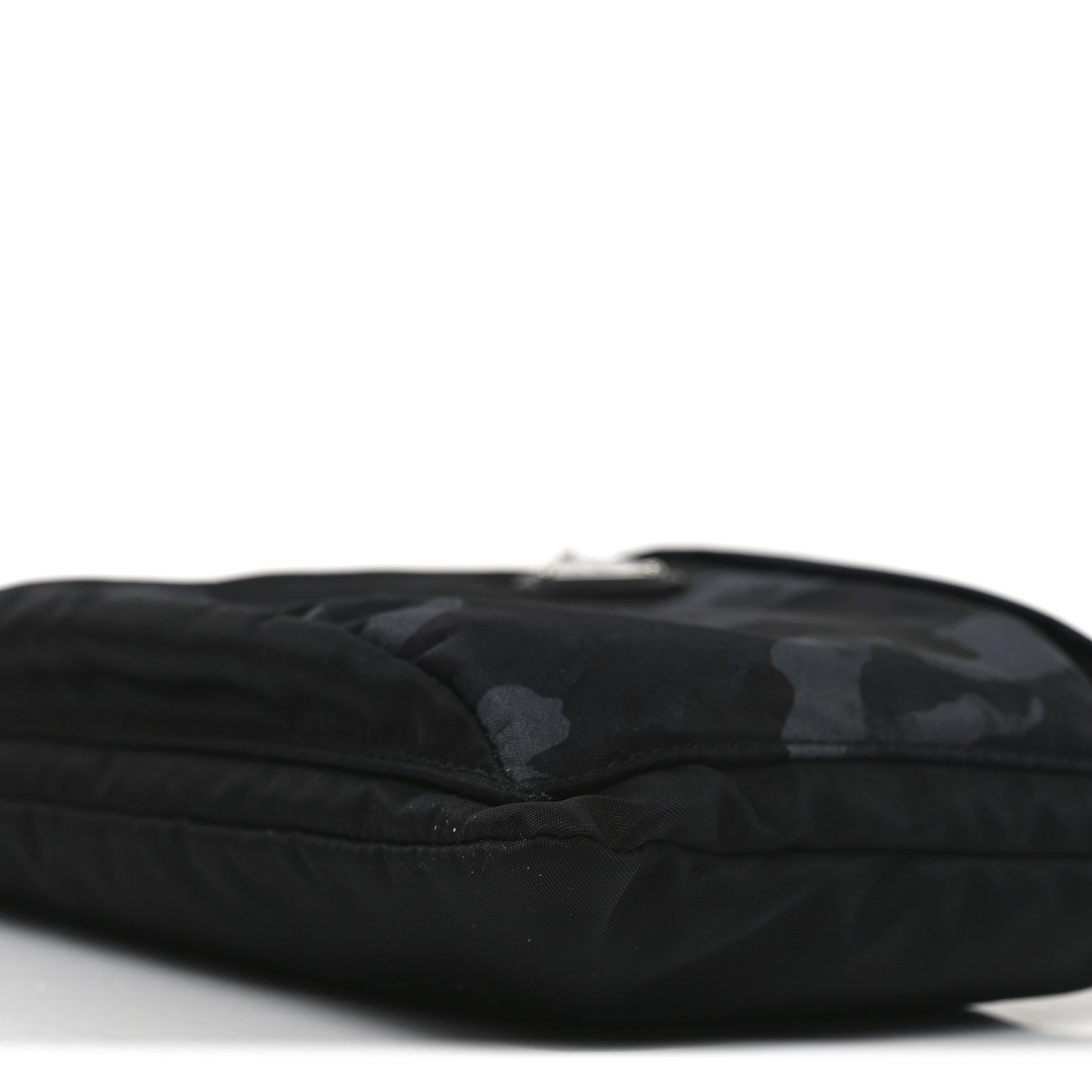 Prada Tessuto Nylon Saffiano Patch Camouflage Pouch Blue Black 8 of 8