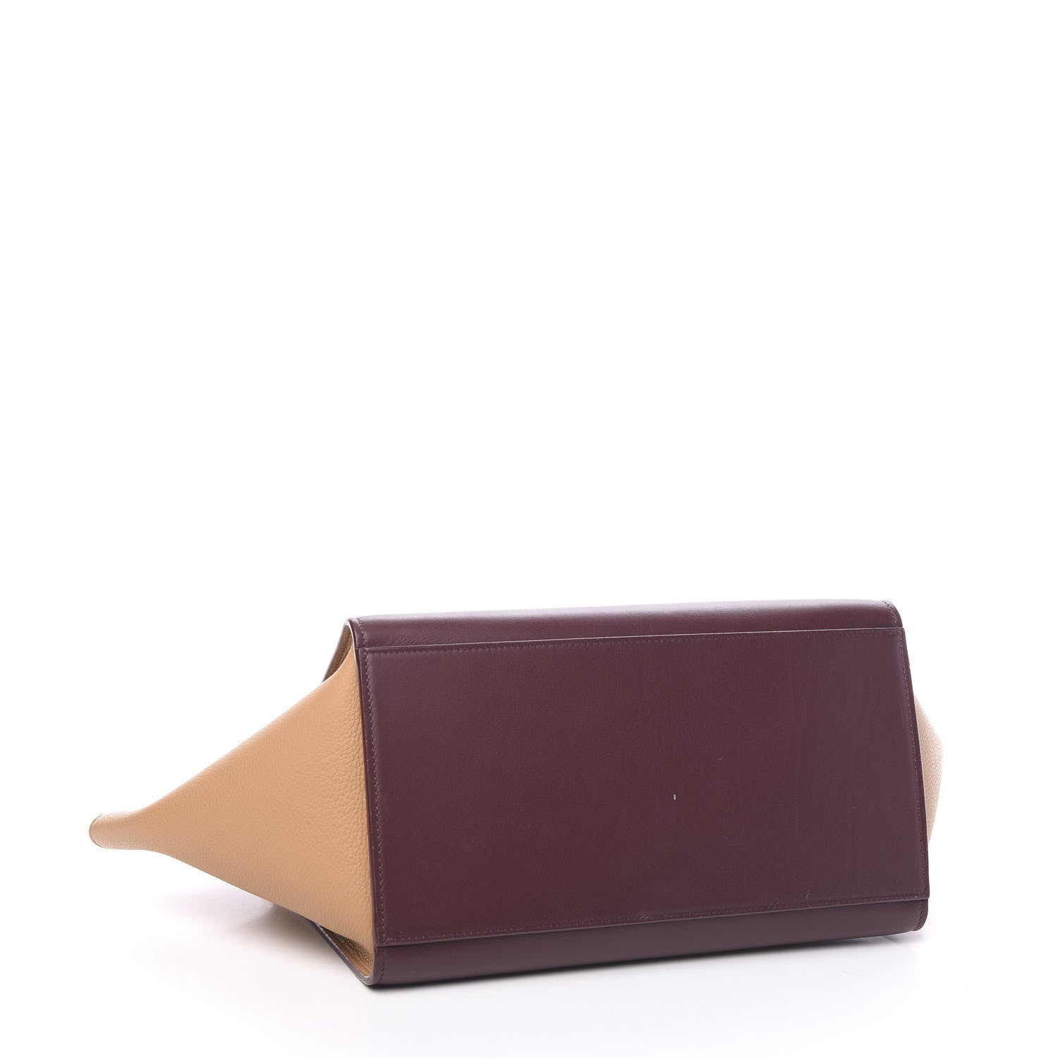 Celine Satin Baby Grained Calfskin Small Tri-Color Trapeze Carmin 3 of 8