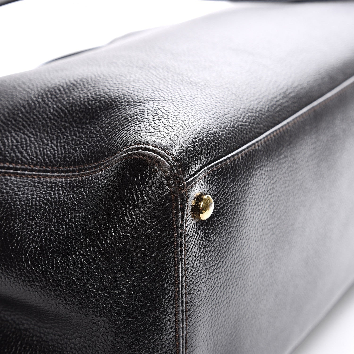 Chanel Calfskin Cerf Executive Shopper Tote Dark Brown 17 of 18