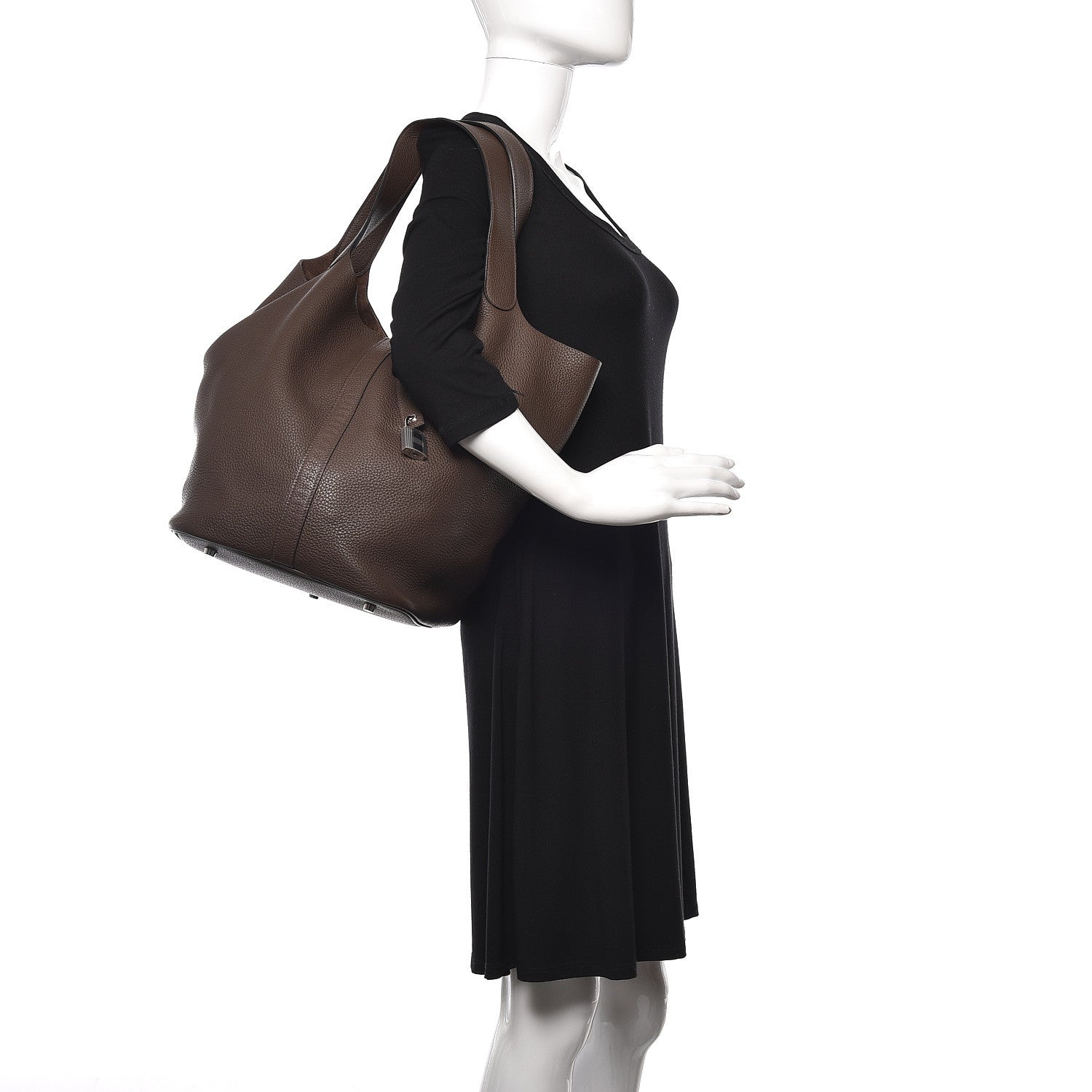 Hermes Taurillon Clemence Picotin Lock TGM Chocolate 2 of 11