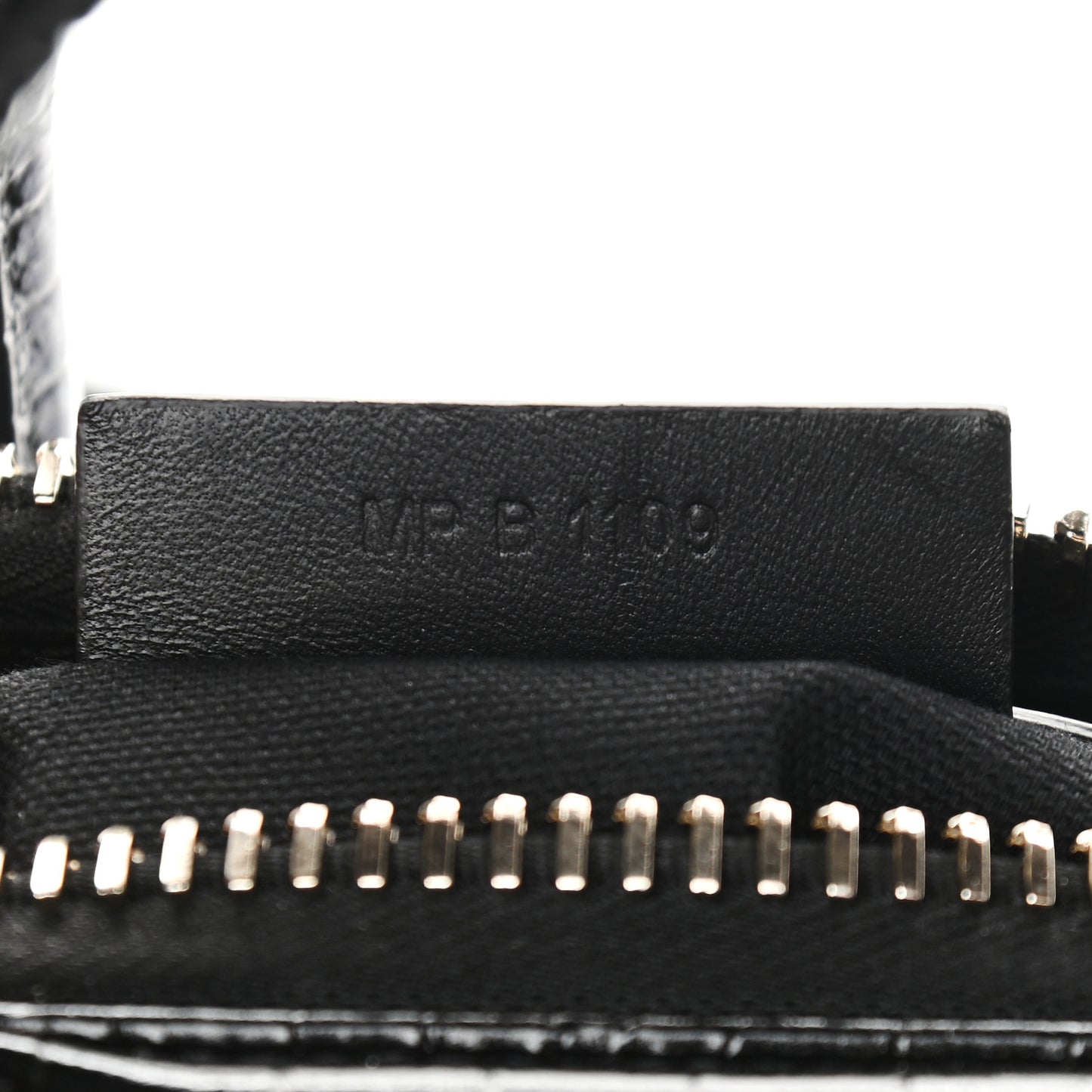 Calfskin Crocodile Embossed Mini Antigona Black