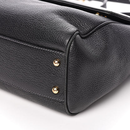 Dolce & Gabbana Grained Deerskin Medium Miss Sicily Satchel Black 6 of 15