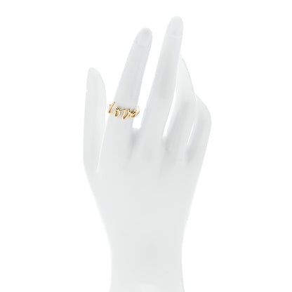 Tiffany 18K Yellow Gold Paloma's Graffiti Love Ring 56 7.5 2 of 6