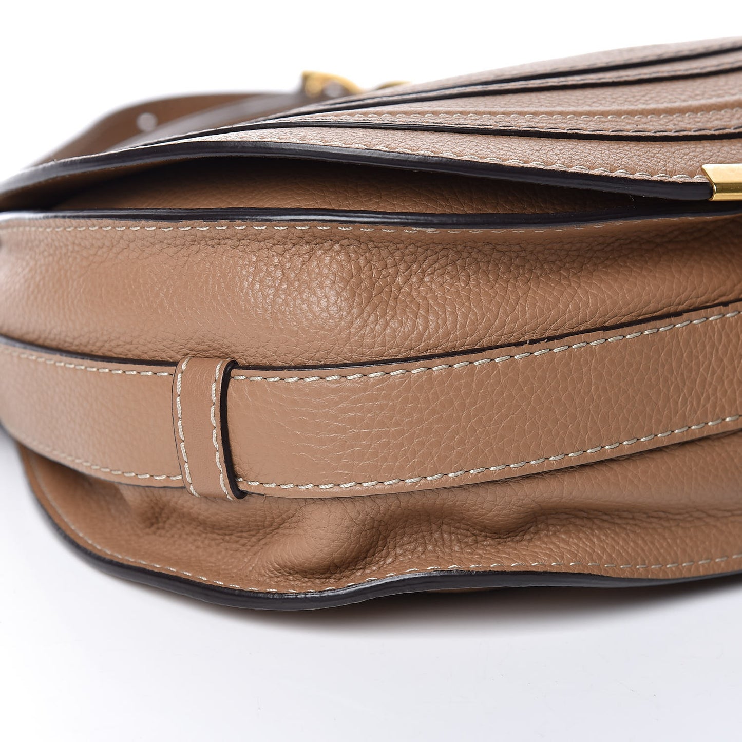 Calfskin Medium Marcie Round Crossbody Bag Nut