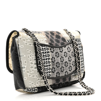 Chanel PVC Tweed Patchwork Medium Single Flap Black 3 of 10