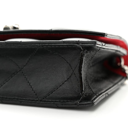 Alexander McQueen Calfskin Quilted Graffiti Skull Small Chain Crossbody Bag Black 9 of 10