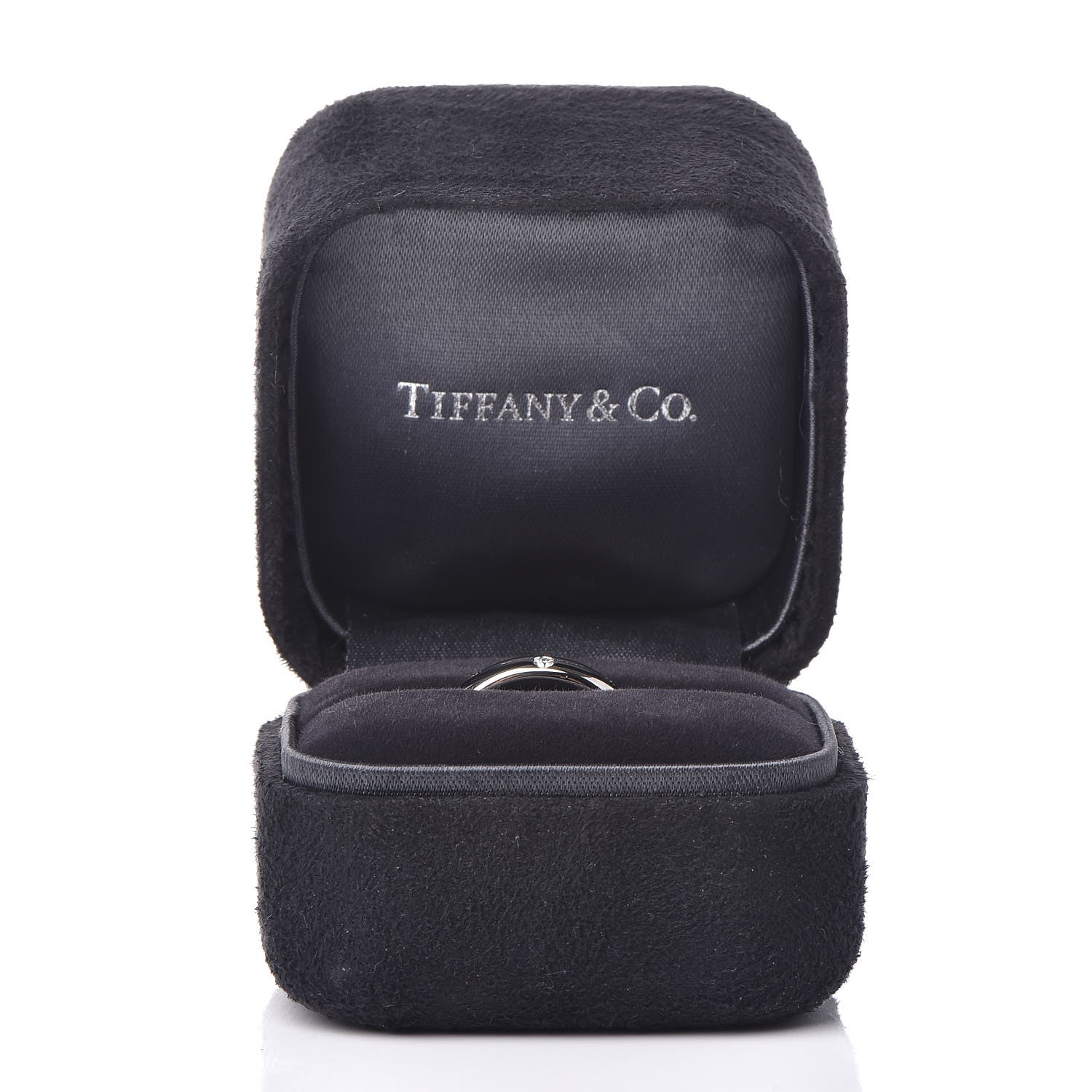 Tiffany Platinum Diamond Elsa Peretti Etoile Band Ring 49 4.75 6 of 6