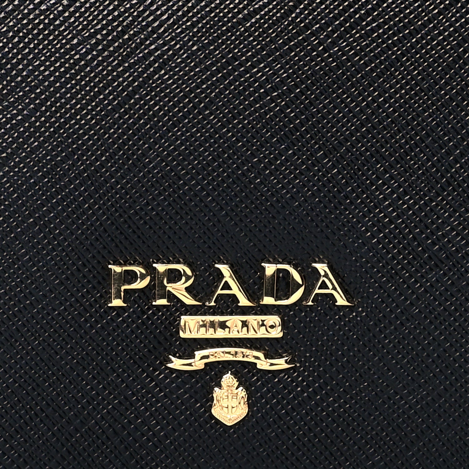 Prada Saffiano Metal Bi-Fold Wallet Black 7 of 7