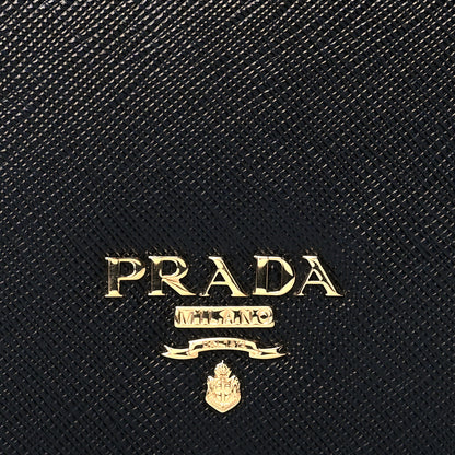 Prada Saffiano Metal Bi-Fold Wallet Black 7 of 7