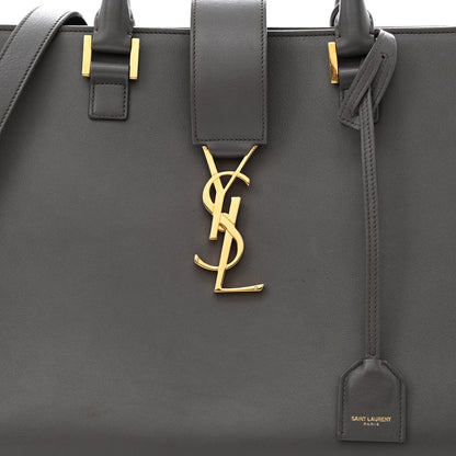 Saint Laurent Smooth Calfskin Medium Monogram Cabas Fog 8 of 19