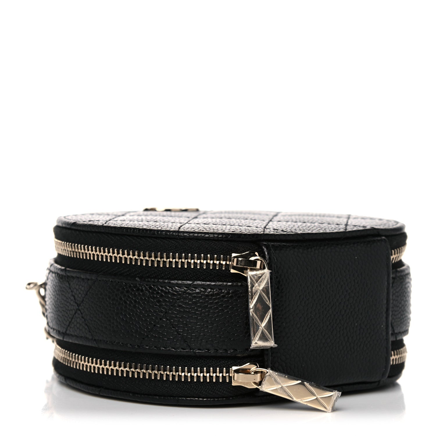 Chanel Caviar Quilted Round Handle With Care Vanity With Chain Black 4 of 10