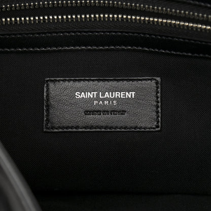 Saint Laurent Calfskin Studded Fringe Festival Backpack Black 6 of 13