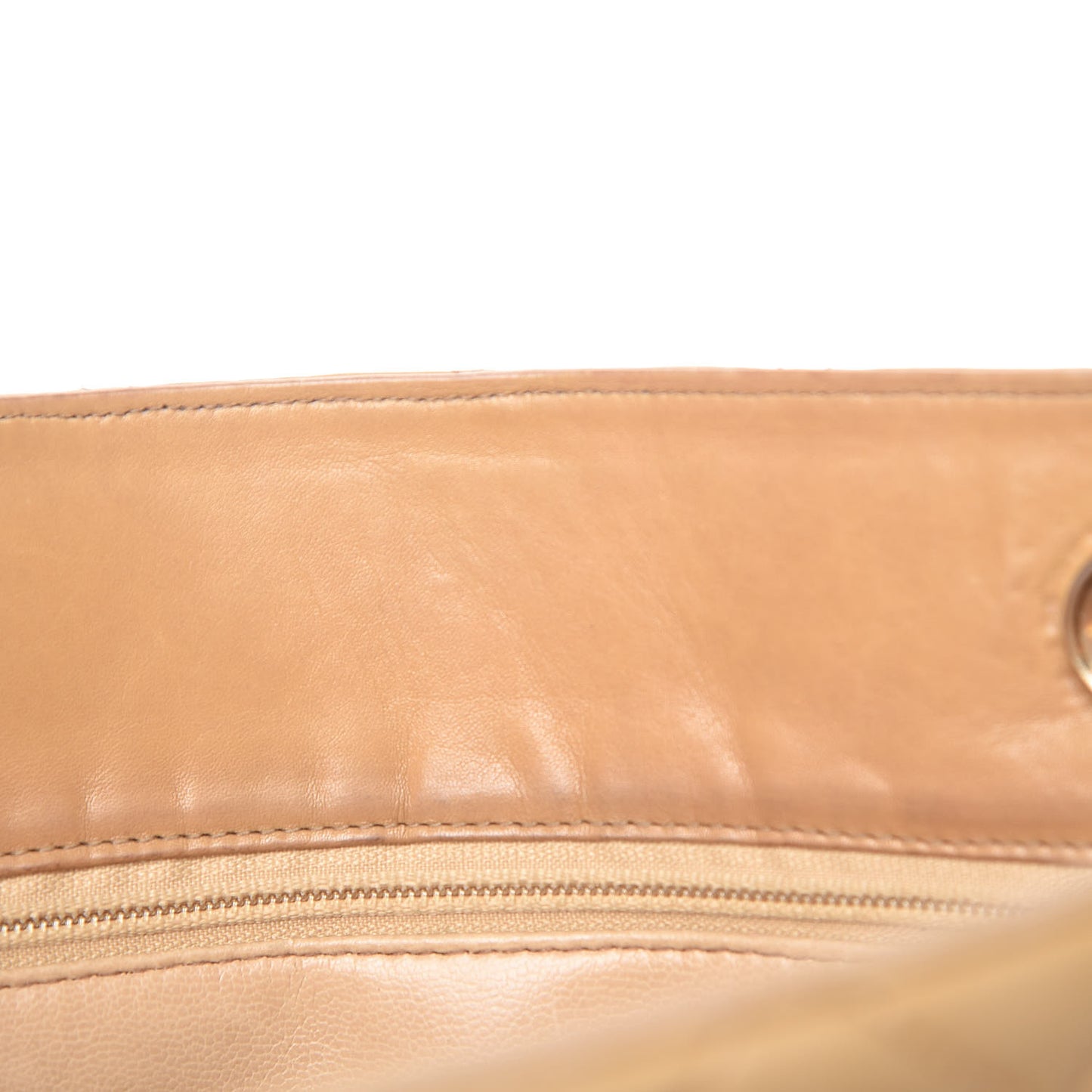 Lambskin Quilted Tote Beige