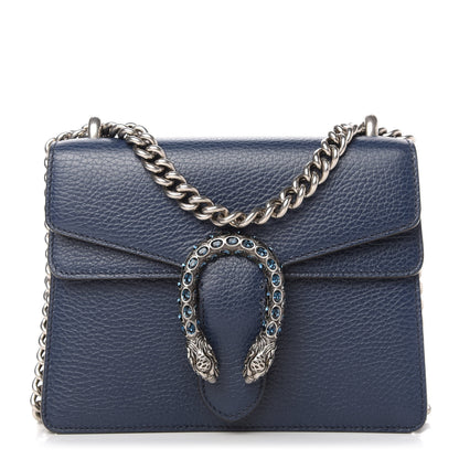 Gucci Dollar Calfskin Crystal Mini Dionysus Shoulder Bag Blue Agata Montana Sapphire 1 of 10