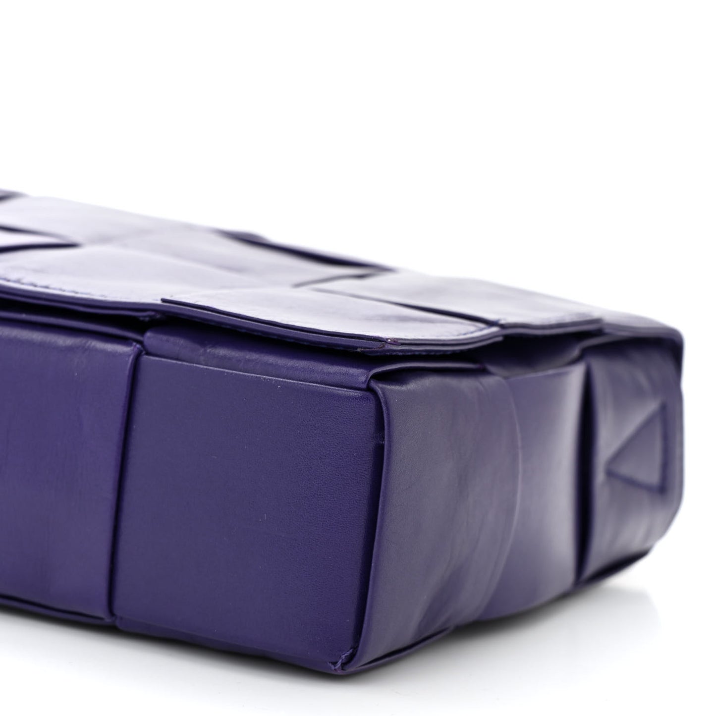 Paper Calfskin Maxi Intreccio Cassette Crossbody Bag Purple