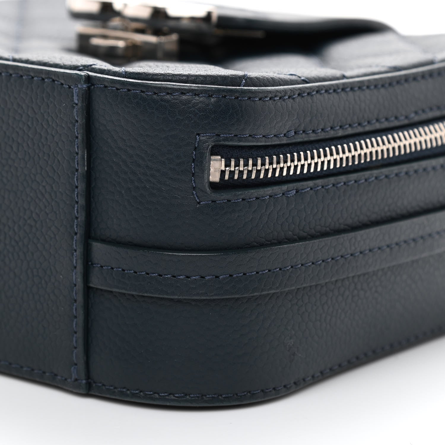 Chanel Caviar Quilted Mini CC Box Camera Bag Dark Blue 10 of 11