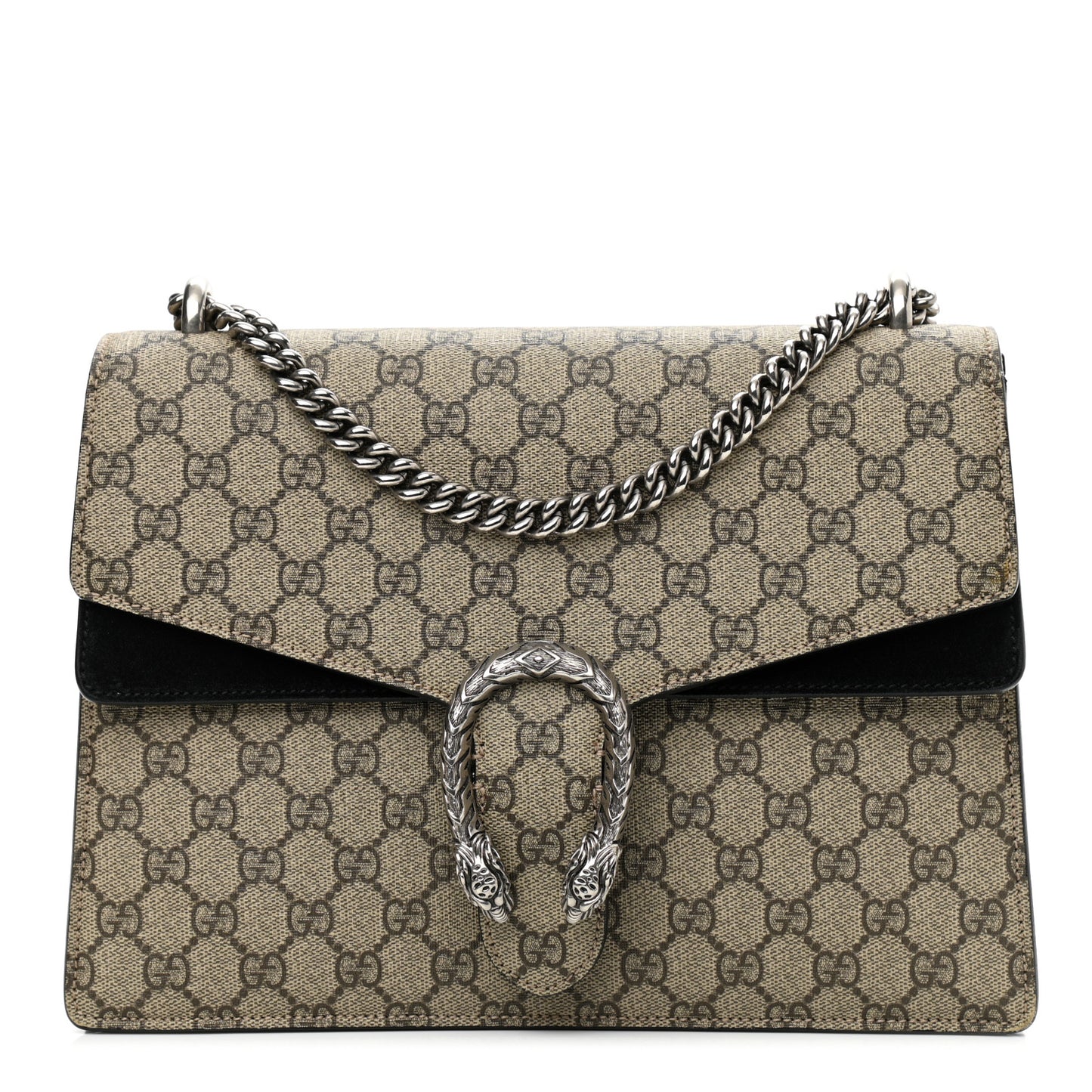 GG Supreme Monogram Medium Dionysus Shoulder Bag Black